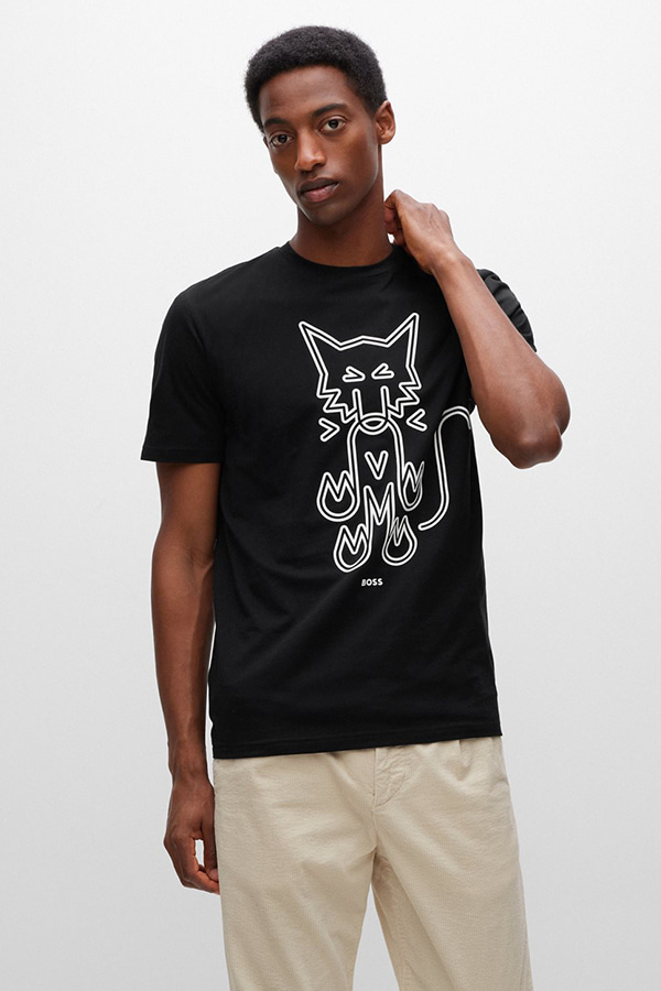 T-SHIRT BOSS - 001 BLACK